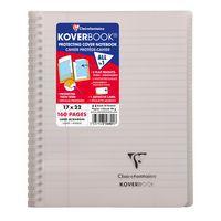 Koverbook reliure intégrale enveloppante PP transparent 17x22cm 160p ligné + marge coloris assortis livré en b - Image 4