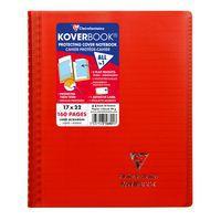 Koverbook reliure intégrale enveloppante PP transparent 17x22cm 160p ligné + marge coloris assortis livré en b thumbnail image 3