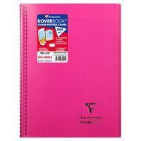 Koverbook reliure intégrale enveloppante PP transparent 24x32cm 100p Séyès coloris assortis livré en boîte prê - Image 3