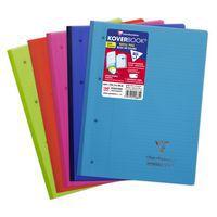 Koverbook bloc de cours agrafé grand côté perfo 4 trous 22,3x29,7cm 160p ligné + marge coloris assortis - Image 5