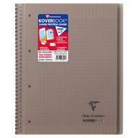 Koverbook reliure intégrale enveloppante PP transparent 22,5x29,7cm 160p séyès perfo 4 trous coloris assortis - Image 5