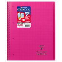 Koverbook reliure intégrale enveloppante PP transparent 22,5x29,7cm 160p séyès perfo 4 trous coloris assortis - Image 3