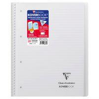 Koverbook reliure intégrale enveloppante PP transparent 22,5x29,7cm 160p ligné perfo 4 trous coloris assortis - Image 3