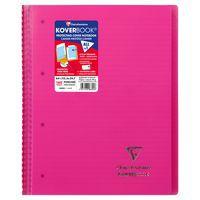 Koverbook reliure intégrale enveloppante PP transparent 22,5x29,7cm 160p ligné perfo 4 trous coloris assortis - Image 5