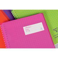 Koverbook reliure intégrale enveloppante PP transparent Bleu 22,5x29,7cm 160p ligné + marge perfo 4 trous thumbnail image 5