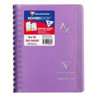 Koverbook répertoire reliure intégrale enveloppante PP transparent 9x14cm 100p Q.5x5 coloris assortis thumbnail image 6