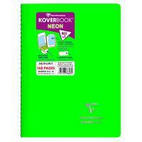 Koverbook NEON reliure intégrale enveloppante PP opaque 21x29,7cm 160p 5x5 + marge coloris assortis - Image 2