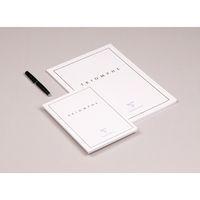 Triomphe GOLD carnet blanc piqûre textile 14,8x21cm 96p uni papier blanc 90g - Image 3