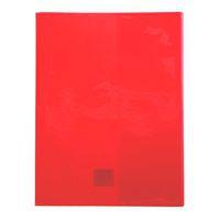 Protège-cahier Cristal Luxe 22/100ème 24x32 transparent rouge + porte étiquette - Image 2
