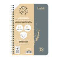 FOREVER premium, cahier reliure intégrale A5 90g recyclé 120p détachQ.5x5 coloris assortis - Image 4