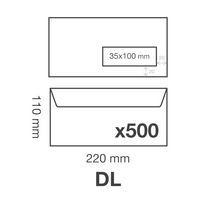 Boite 500 enveloppes adh 110x220 fenPET 35x100 90g thumbnail image 2