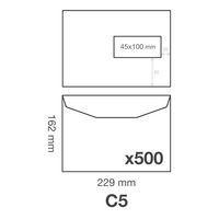 Boite 500 enveloppes gommées 162x229 fen45x100 80g thumbnail image 4