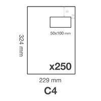 Boite 250 pochettes auto.adh 229x324 blanc 90g Fen - Image 2