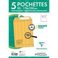 5 pochettes auto.adh 176x250 Kraft Adour 90g ss cello extra résistant - Image 5