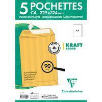 5 pochettes auto.adh 229x324 Kraft Adour 90g ss cello extra résistant - Image 4