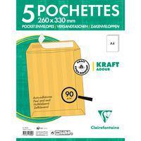 5 pochettes auto.adh 260x330 Kraft Adour 90g ss cello extra résistant - Image 5