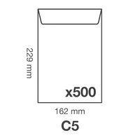 Boite 500 pochettes auto.adh 162x229 Kraft Mille raies 90g - Image 2