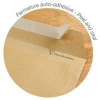 Boite 500 pochettes auto.adh 162x229 Kraft Mille raies 90g - Image 3