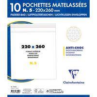 10 pochettes à bulles 220x260 Kraft blanc 90g ss film - Image 2