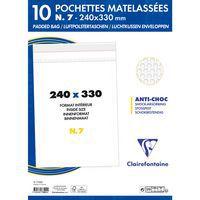 10 pochettes à bulles 240x330 Kraft blanc 90g ss film thumbnail image 2