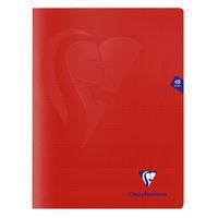 Mimesys cahier piqué polypro 24x32cm 48p Q.5x5 Rouge - Image principale