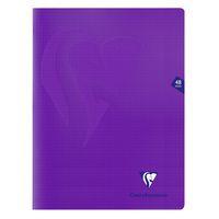 Mimesys cahier piqué polypro 24x32cm 48p Q.5x5 Violet - Image principale
