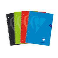 Cahier à spirale mimesys carte rigide A4+ 5/5 + cadre - Clairefontaine