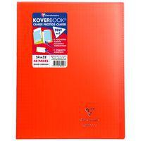 Koverbook piqué polypro transparent Rouge 24x32cm 48p séyès - Image principale