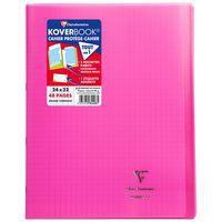 Koverbook piqué polypro transparent Rose 24x32cm 48p séyès - Image principale