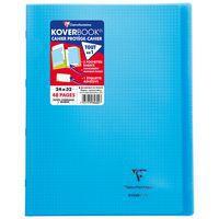 Koverbook piqué polypro transparent Bleu 24x32cm 48p Q.5x5+marge - Image principale