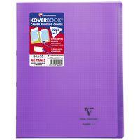 Koverbook piqué polypro transparent Violet 24x32cm 48p Q.5x5+marge - Image principale