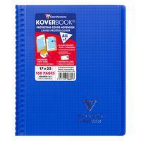 Koverbook reliure intégrale enveloppante PP transparent 17x22cm 160p Q.5x5 coloris assortis livré en boîte prê - Image principale