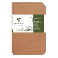 Age Bag DUO set de 2 cahiers piqués 9x14cm 96p uni tabac - Image principale