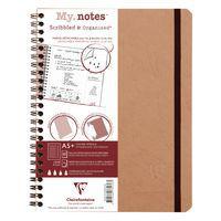 Age Bag My.Notes carnet reliure intégrale à marge détachable 16x21cm 120p détachligné tabac - Image principale