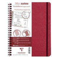 Age Bag My.Notes carnet reliure intégrale à marge détachable 16x21cm 120p détachligné rouge - Image principale