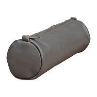 Age Bag trousse cuir ronde 21xØ6cm - Gris - Image principale