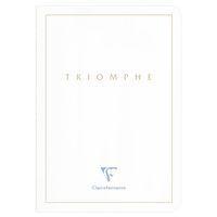 Triomphe GOLD carnet blanc piqûre textile 14,8x21cm 96p ligné papier blanc 90g - Image principale