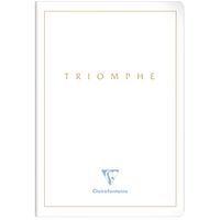Triomphe GOLD cahier blanc piqûre textile 21x29,7cm 96p uni papier blanc 90g - Image principale