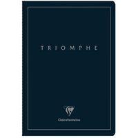 Triomphe PLATINUM cahier bleu profond piqûre textile 21x29,7cm 96p uni papier ivoire 90g - Image principale