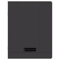 8000 POLYPRO, Cahier piqué noir 17x22cm 96p séyès 90g - Image principale