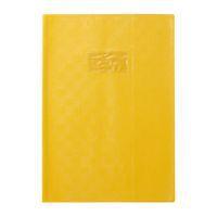 Protège-cahier+Marque-page grain madras 22/100ème 21x29,7 jaune + porte étiquette - Image principale
