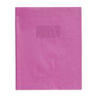 Protège-cahier grain cuir 20/100ème 17x22 violet + porte étiquette - Image principale