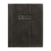 Protège-cahier grain cuir 20/100ème 17x22 noir + porte étiquette - Image principale