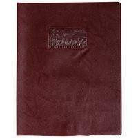 Protège-cahier grain cuir 20/100ème 17x22 brun + porte étiquette - Image principale