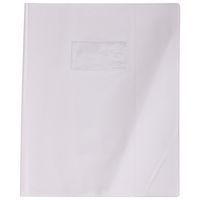 Protège-cahier grain cuir 20/100ème 17x22 blanc + porte étiquette - Image principale