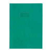 Protège-cahier grain cuir 20/100ème 21x29,7 vert + porte étiquette - Image principale