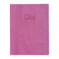Protège-cahier grain cuir 20/100ème 21x29,7 violet + porte étiquette - Image principale