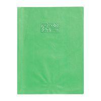 Protège-cahier grain cuir 20/100ème 21x29,7 vert clair + porte étiquette - Image principale