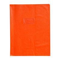 Protège-cahier grain cuir 20/100ème 24x32 orange + porte étiquette - Image principale