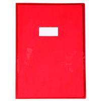 Protège-cahier Cristal Luxe 22/100ème 21x29,7 transparent rouge + porte étiquette - Image principale